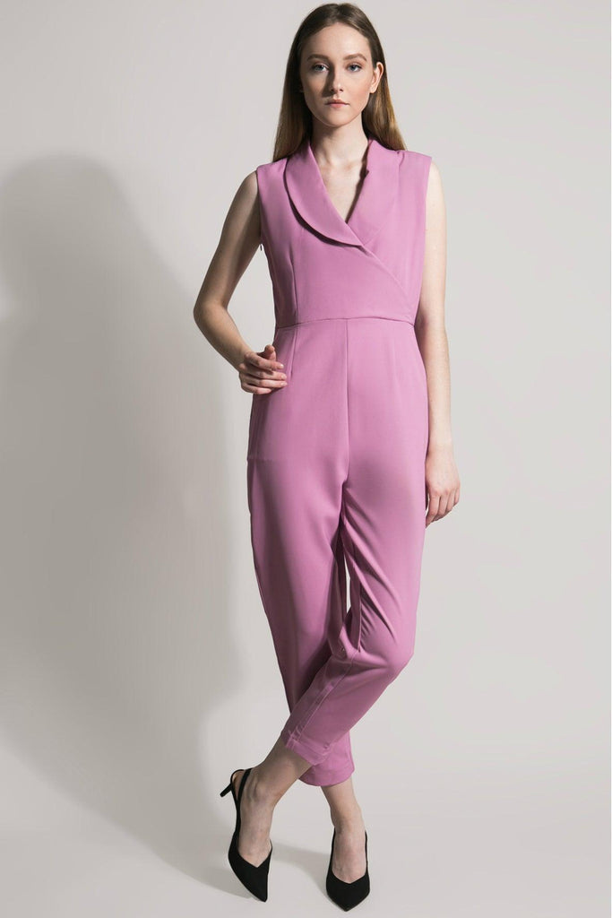 Jumpsuit with Lapel Pink - Odile