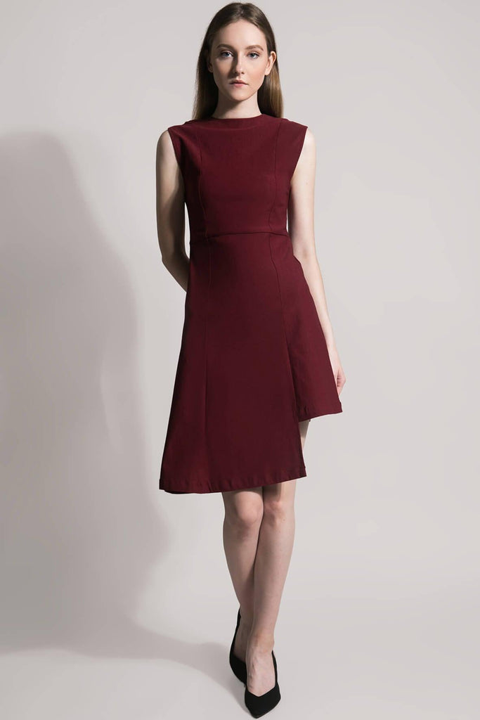 Low-Back Asymmetric Dress - Odile
