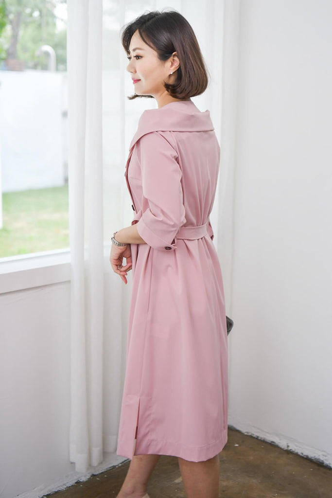 Pink Layered Collar Dress - Oh Mira