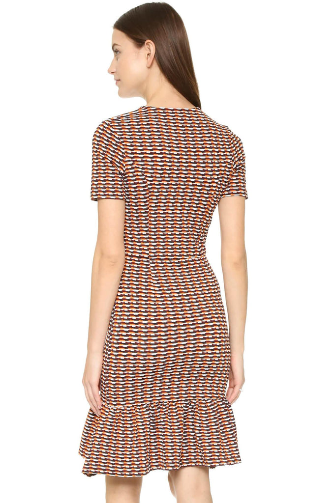 Lotus Checked Jacquard Zip-Front Dress - Opening Ceremony