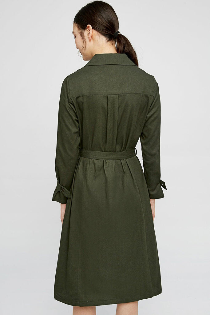 Asymmetrical Hem Dress With Zip Shoulder Detail - J.O.A.