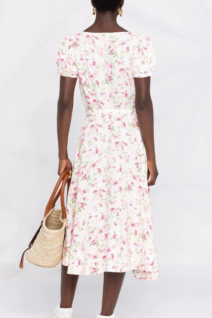 Sweet Pea-print Linen Dress - Polo Ralph Lauren