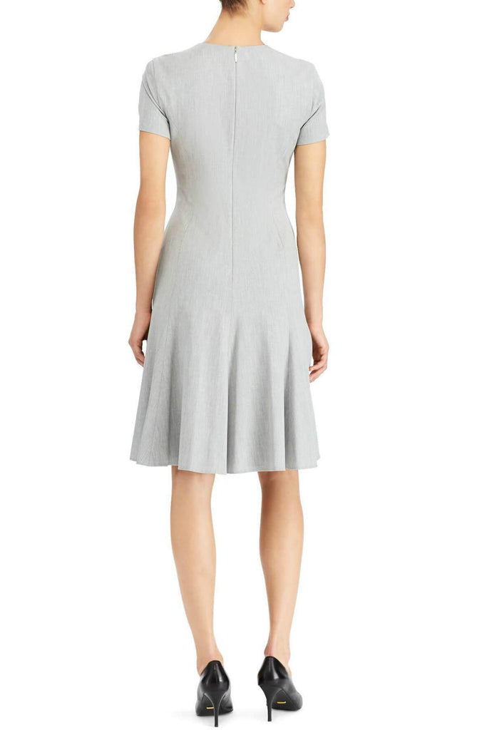 Keyhole Fit-and-Flare Dress Grey - Ralph Lauren