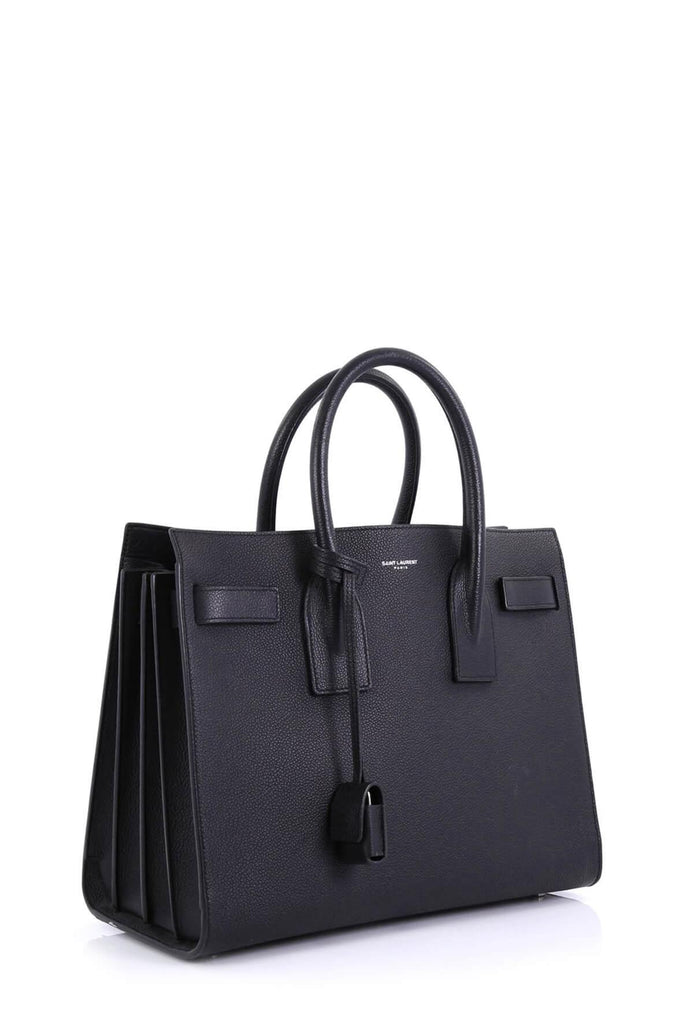 Classic Small Sac De Jour Black in Grained Leather with Silver Hardware - SAINT LAURENT