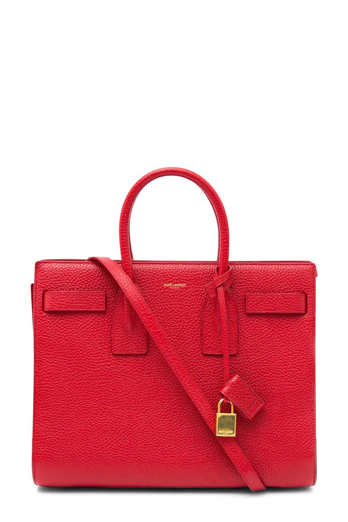 Classic Small Sac De Jour Red in Grained Leather - SAINT LAURENT