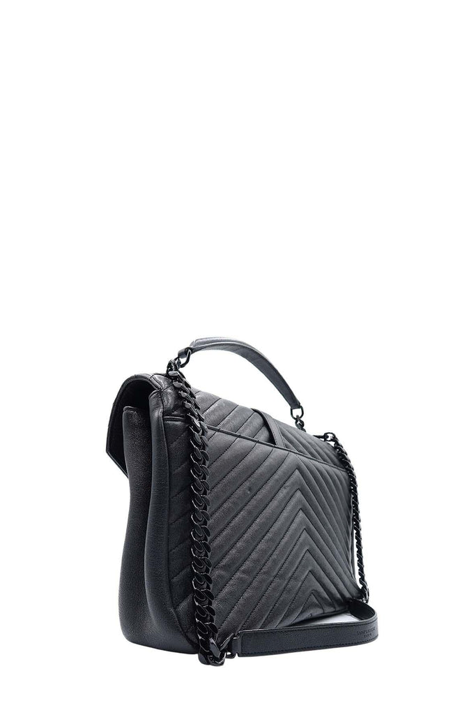 Large Monogram College Bag with Black Hardware Black - Saint Laurent