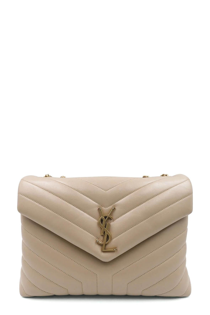 Loulou Medium Bag Beige with Gold Hardware - Style Theory SG