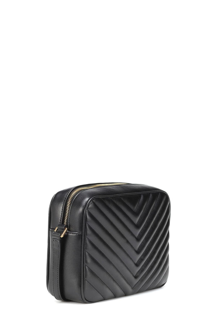 Matelasse Lou Camera Bag Black with Gold Hardware - SAINT LAURENT