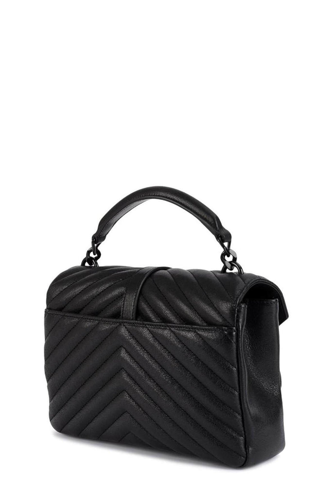 Medium Monogram College Bag Black with Black Hardware - Saint Laurent