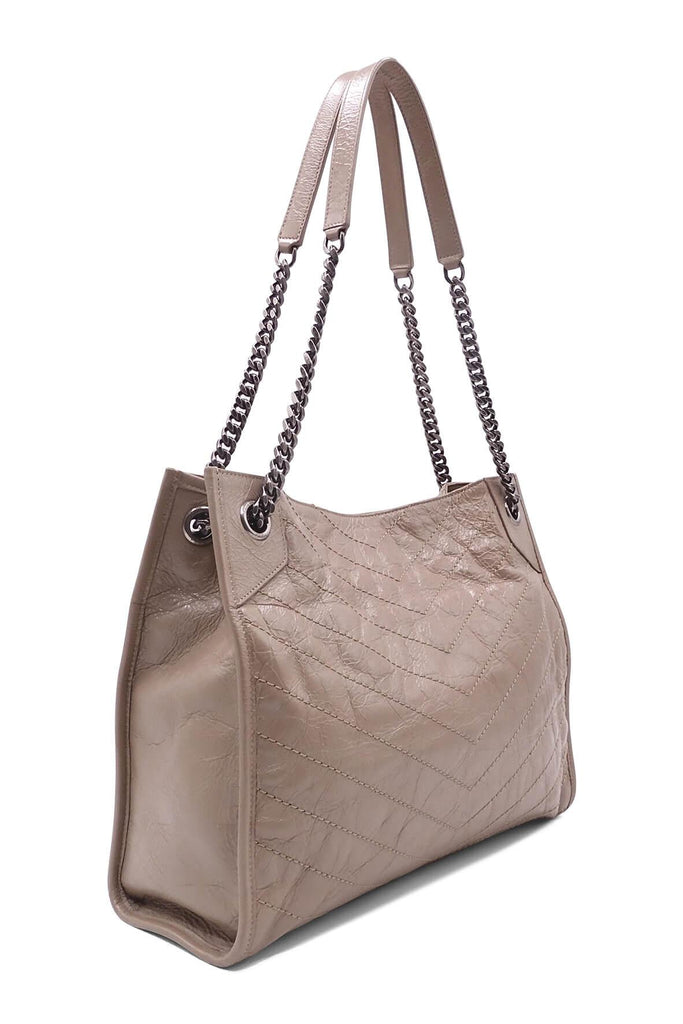 Medium Niki Crinkle Shopping Bag Light Brown - Saint Laurent