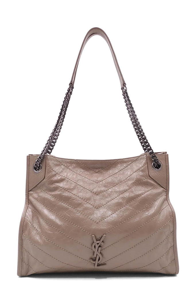 Medium Niki Crinkle Shopping Bag Light Brown - Saint Laurent