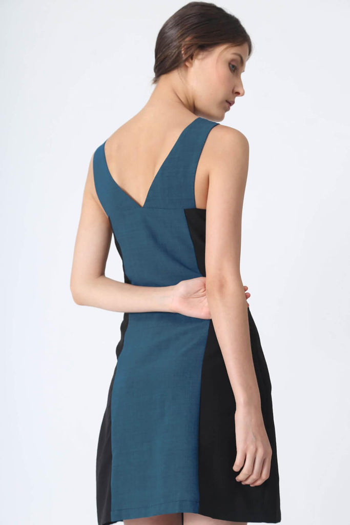 Stiles Dress in Peacock - Salient Label