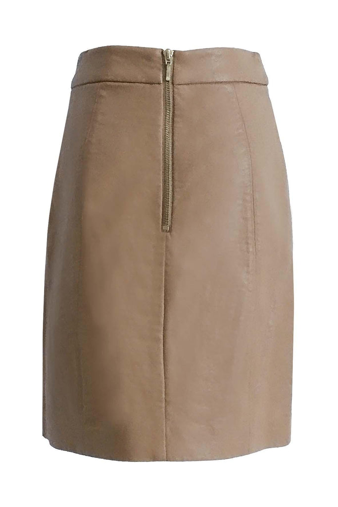 Leather Light Brown Skirt - Sheike