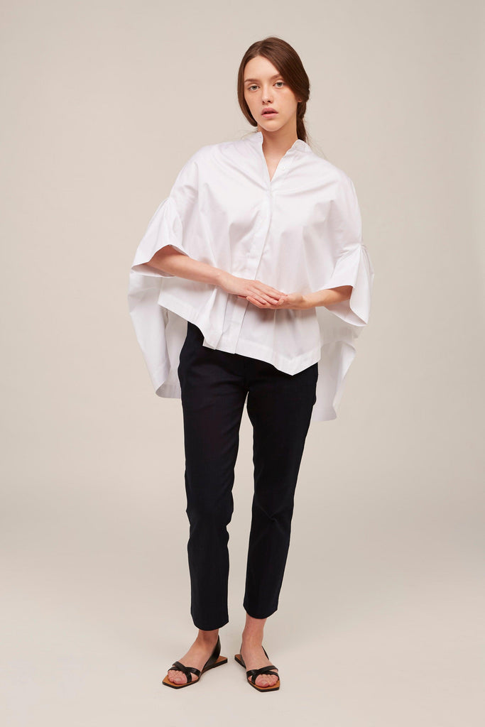 Alabaster Drop Sleeve in White - Shirt Number White