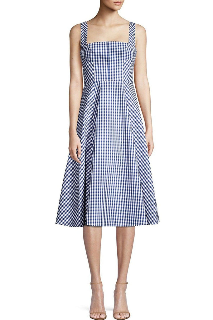 Blue & White Checkered Maxi Dress - Shoshanna