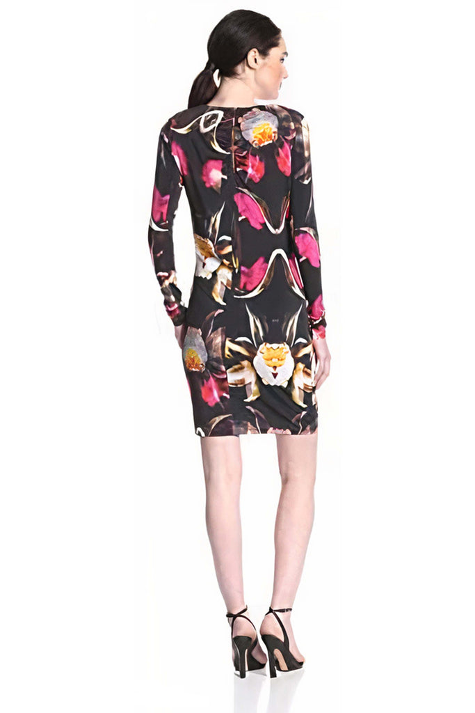 Black Floral Knotted Bodycon Dress - Ted Baker