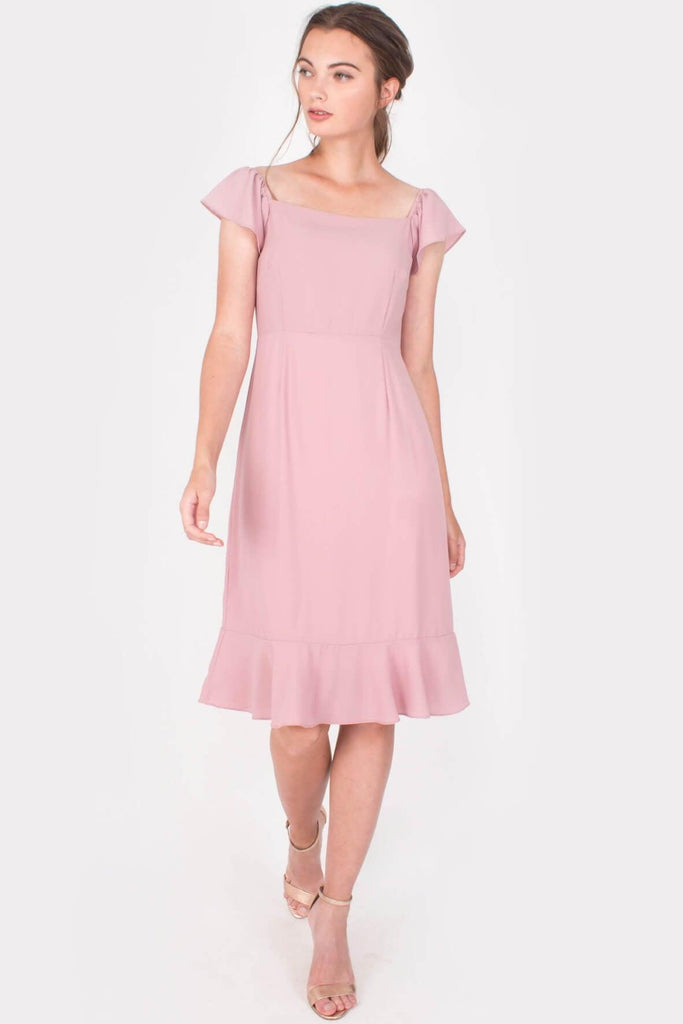 Vigour Pink Midi Dress - The Allegro Movement