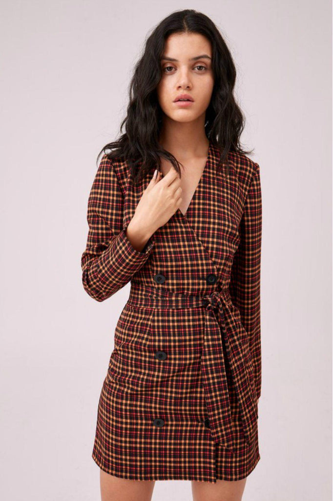 Honors Check Dress - The Fifth Label