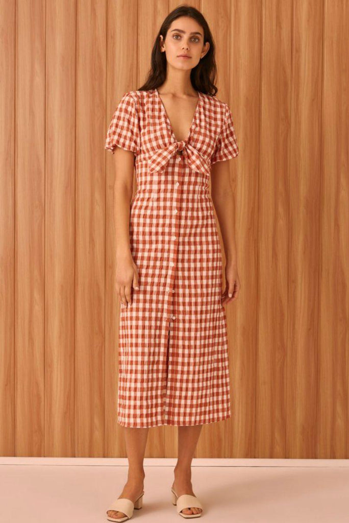 Nouveau Check Maxi Dress - The Fifth Label