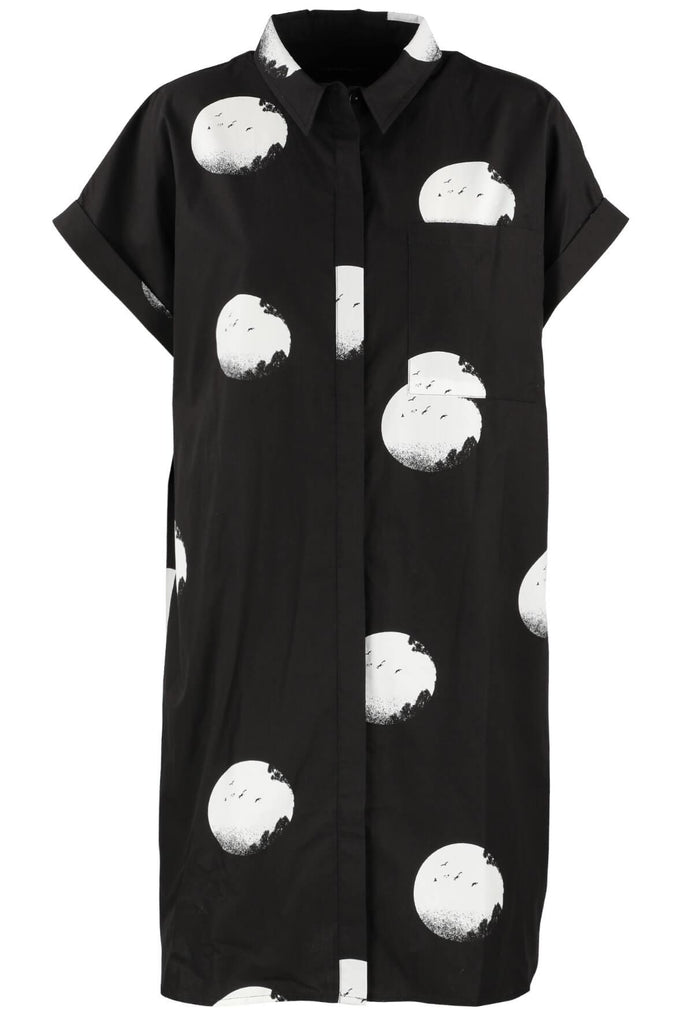 Fly Me To The Moon Shirt Dress - The Rushing Hour
