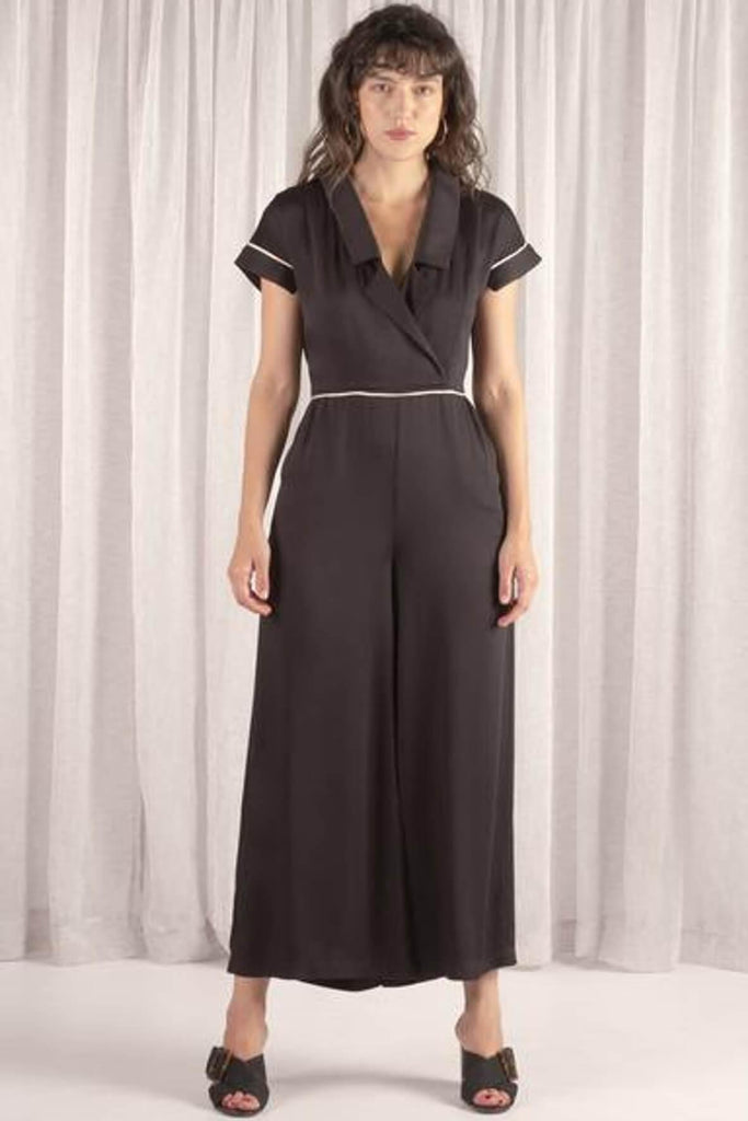 Gozo Jumpsuit in Black - The Rushing Hour