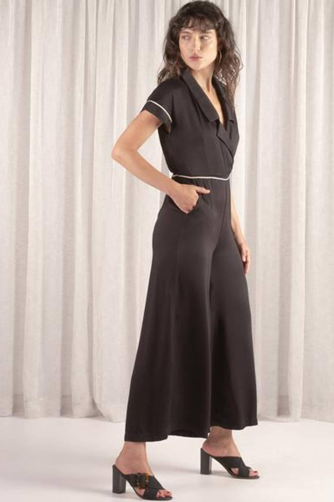 Gozo Jumpsuit in Black - The Rushing Hour
