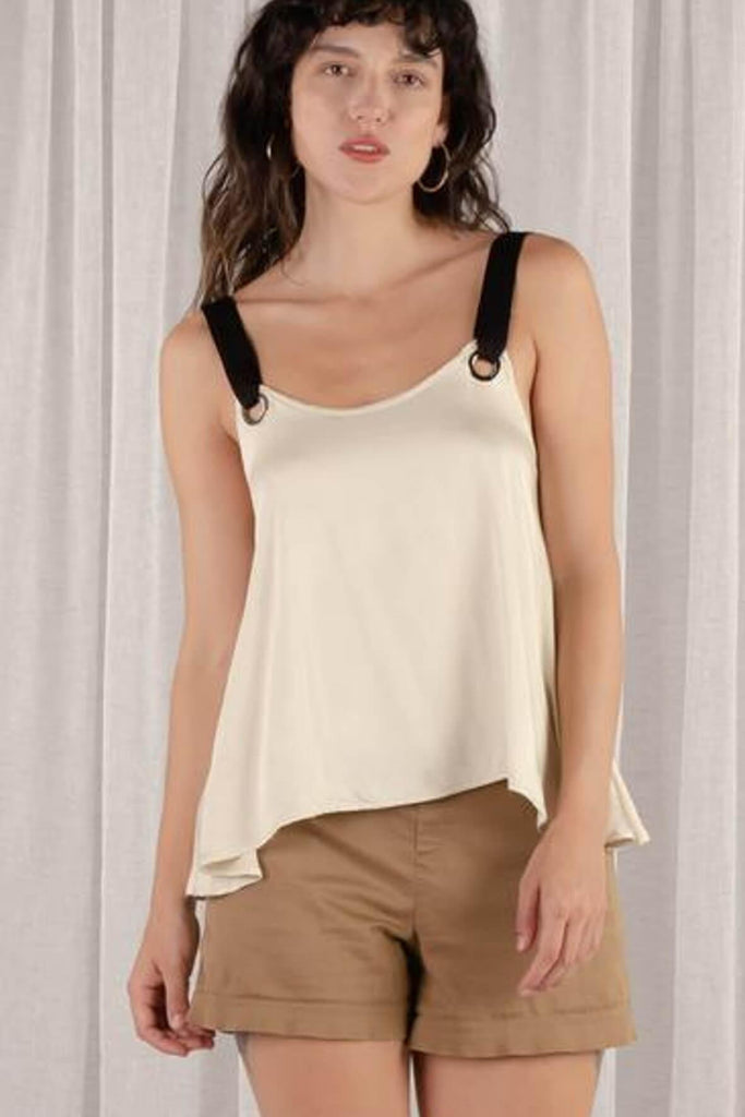 Sanya 3-Way-Straps Top in Ivory - The Rushing Hour