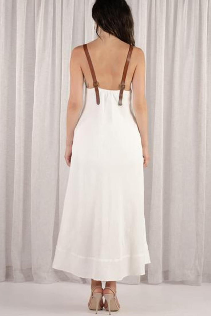 Young Blood Linen Swing Maxi White - The Rushing Hour
