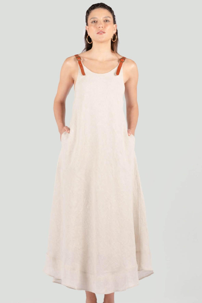 Young Blood Linen Maxi Cream - The Rushing Hour