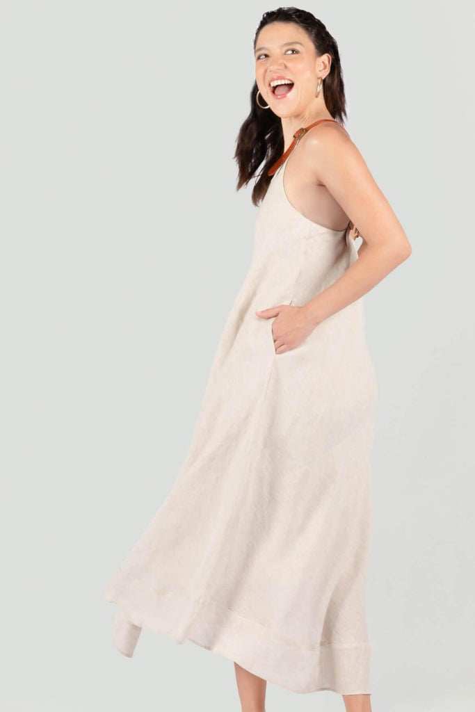 Young Blood Linen Maxi Cream - The Rushing Hour