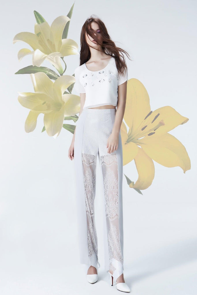 Drifting Lilies Lace Pants - Thea By Thara