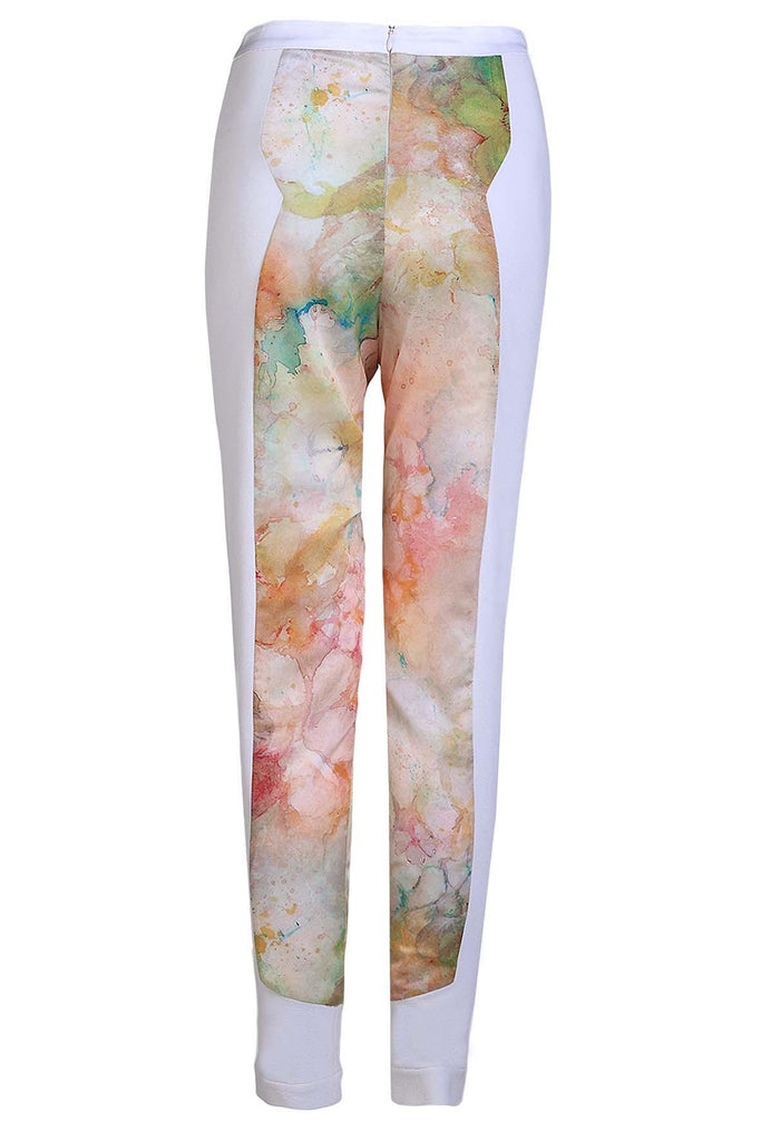 Water Coloured White Pants - Thea By Thara
