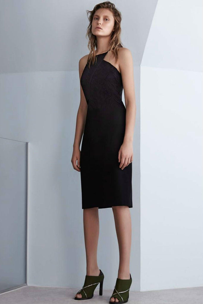 Halter Neck Embroidered Dress - The Only Son