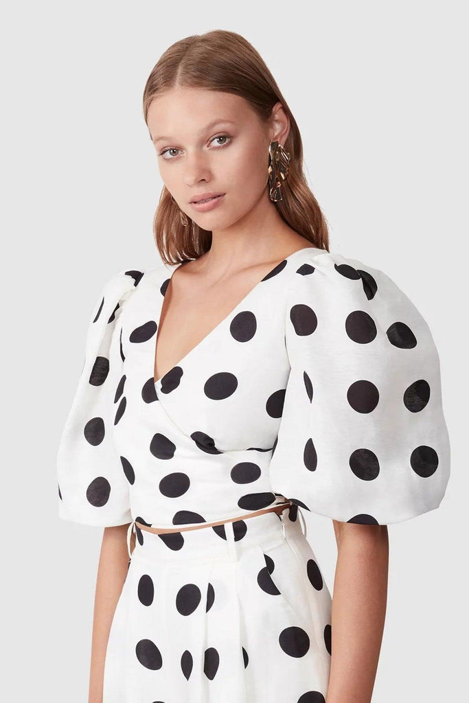 Can't Spot Me Blouse in White - Torannce