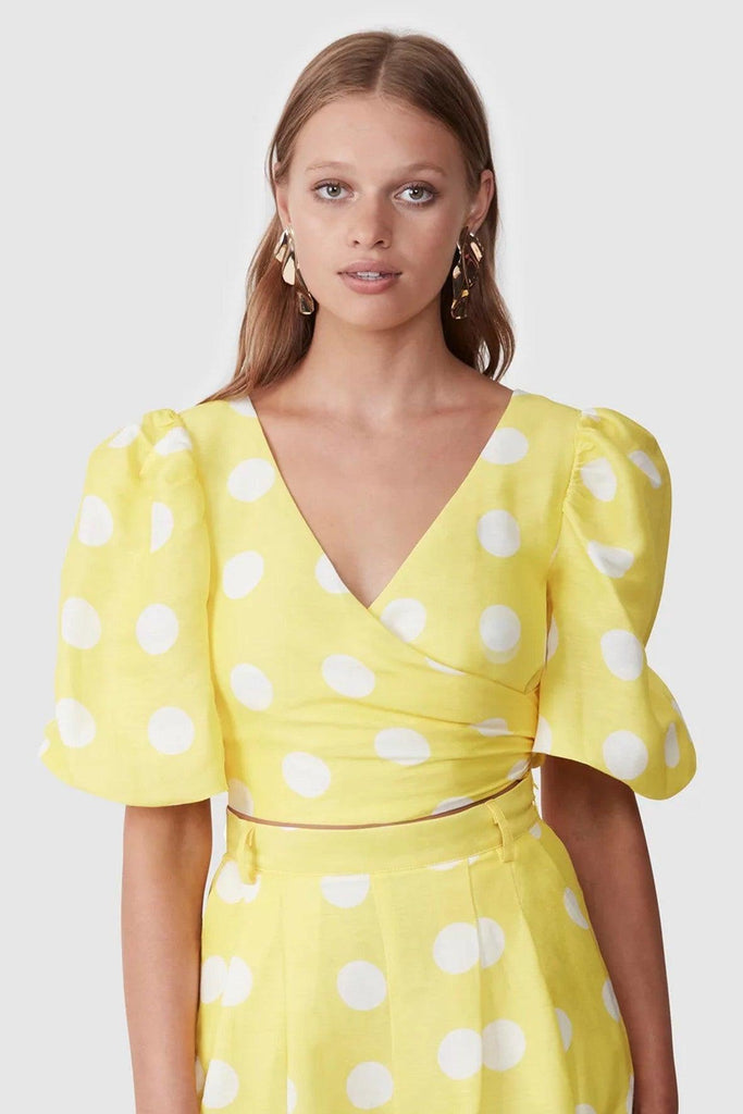 Can't Spot Me Blouse in Yellow - Torannce