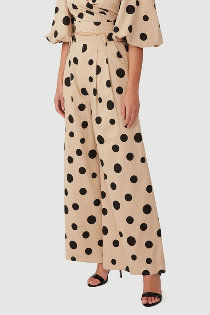 Can't Spot Me Palazzo Pant in Beige - Torannce