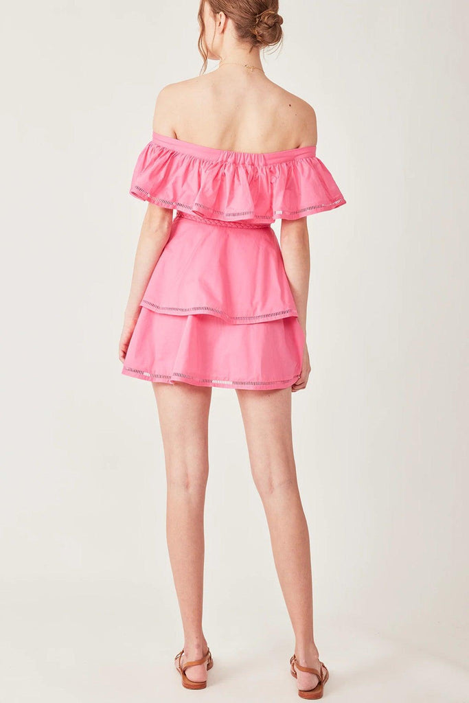 Capri Layer Mini Dress in Azalea Pink - Torannce