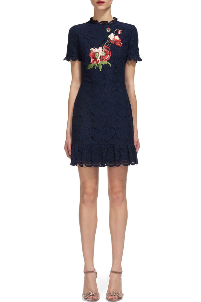 Embroidered Lace Shift Dress - Whistles