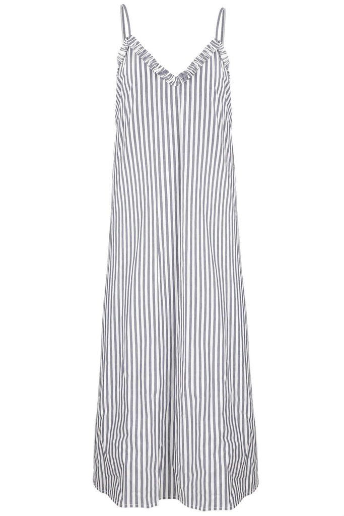 Slip Dress Grey Stripe - Wray