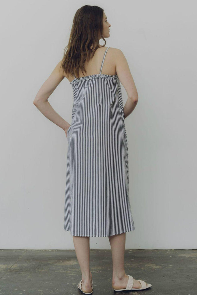 Slip Dress Grey Stripe - Wray