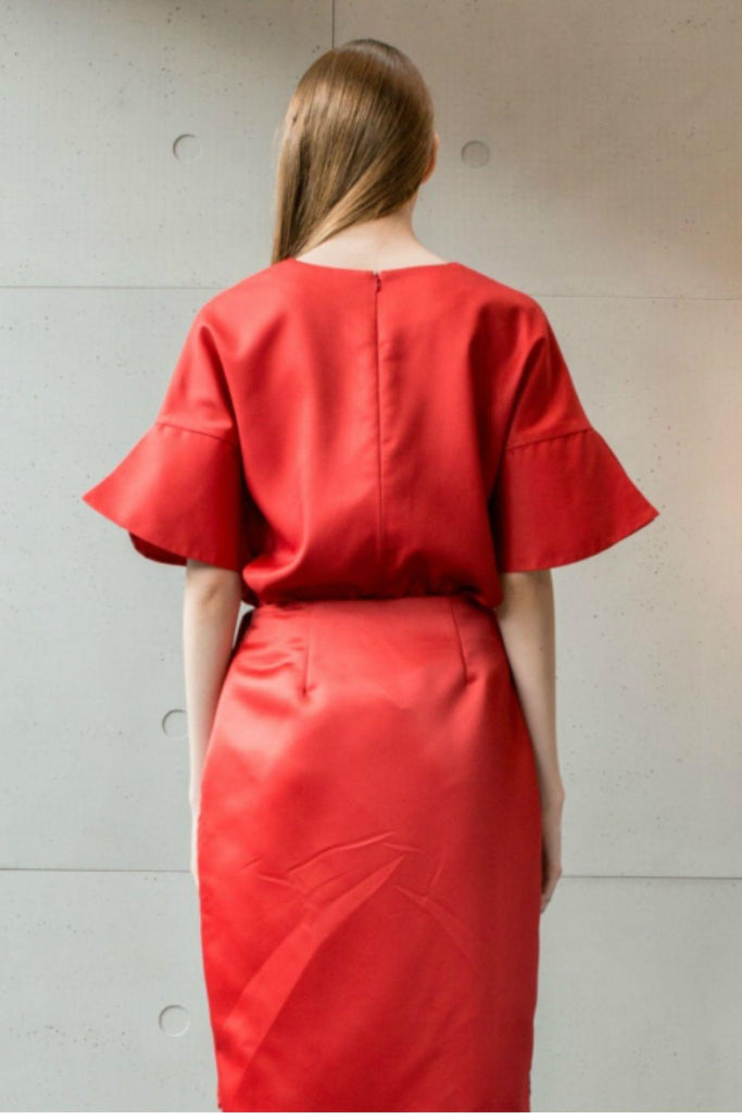 Ruched Printed 3/4 Sleeve Dress - Ralph Lauren