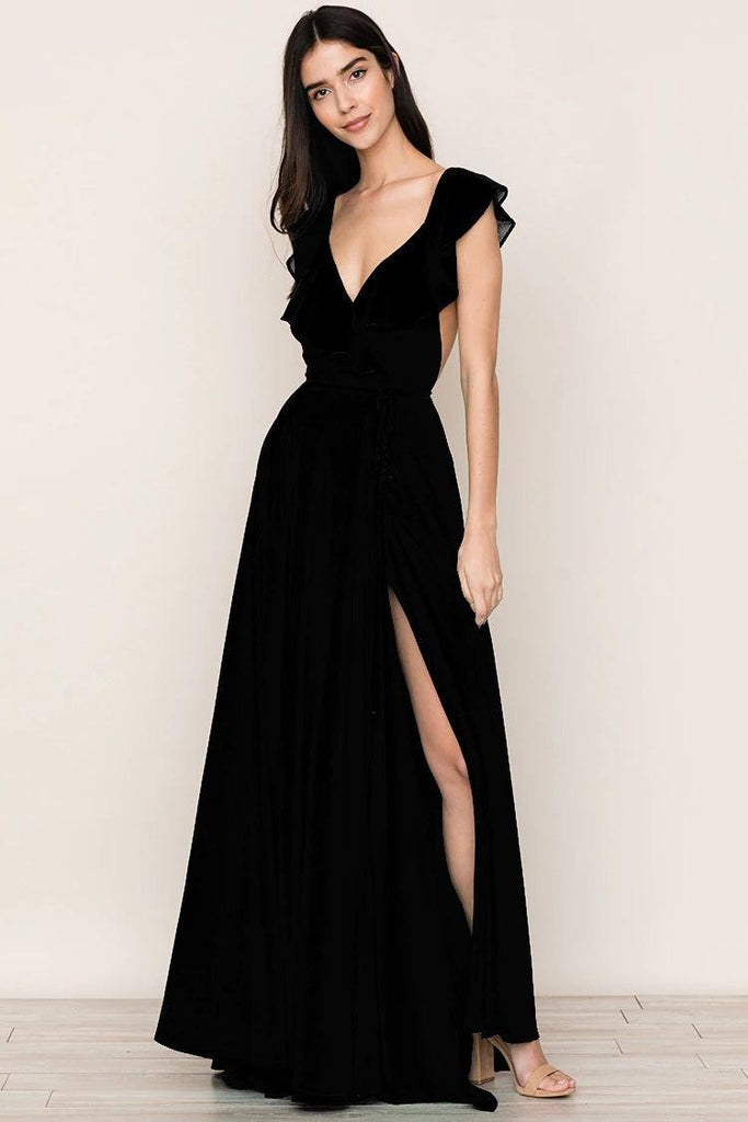 Full Bloom Maxi Dress in Black - Yumi Kim