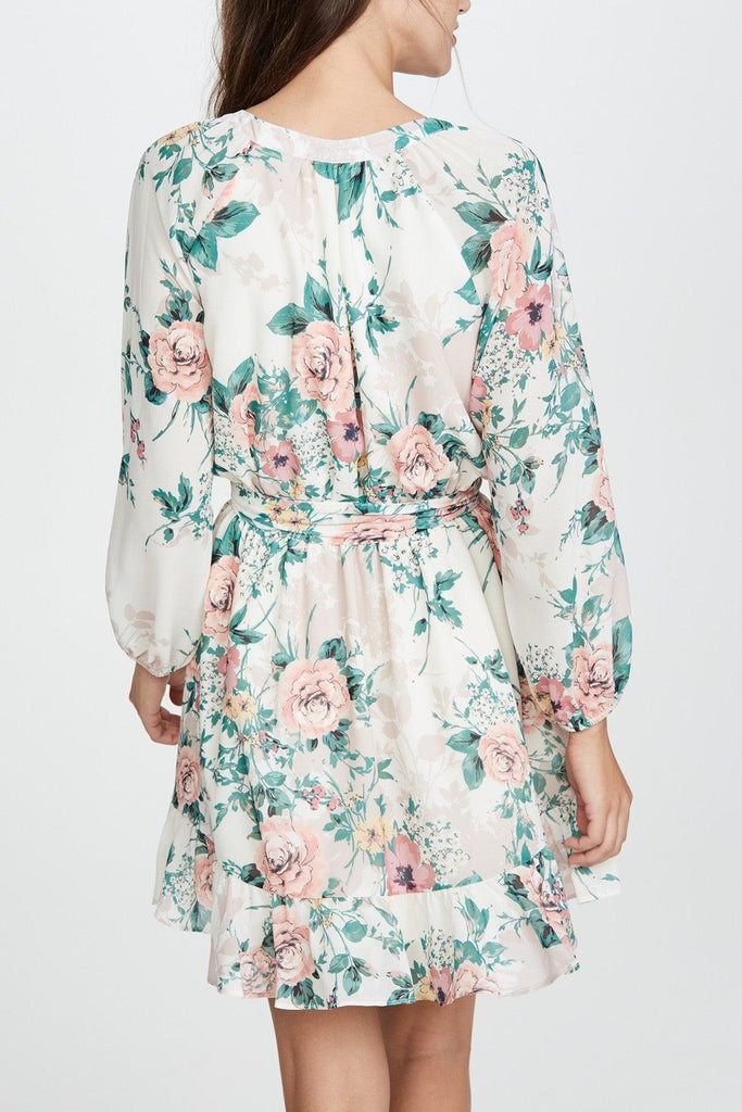 Multicolour Floral Dress With Long Sleeves - Yumi Kim